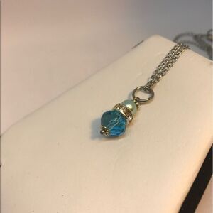 Hand Made SWAROVSKI Pendant Chain Earring Jewelry Set